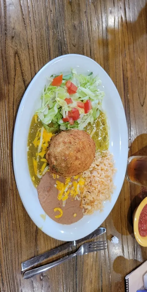 Crispy Taco w Rice & Beans