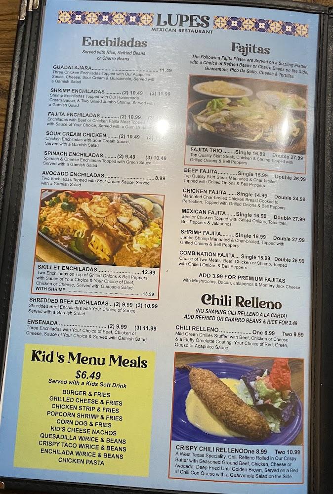 Lupes Mexican restaurant Menu image 3